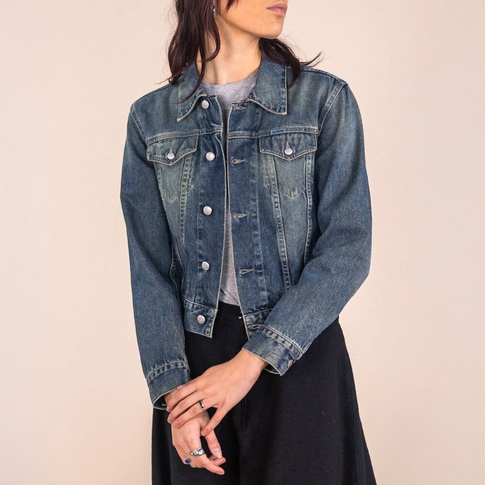 Diesel Womens Jean Denim Jacket Blue Size L